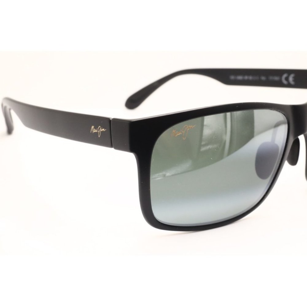 Maui Jim MJ 432-02M Black Rectangle Sunglasses - Picture 3 of 6